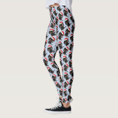 Langharige Zwart en Tan Dachshund Kerstmis Leggings (Links)