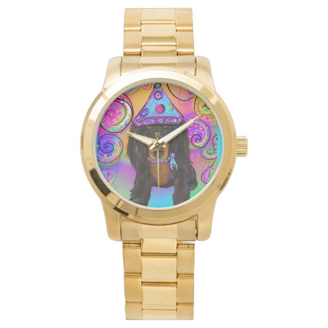 LANGHARIGE ZWARTE DOXIE    HORLOGE (Voorkant)