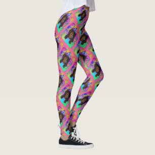LANGHARIGE ZWARTE DOXIE LEGGINGS