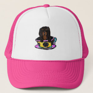 Langharige Zwarte Doxie Trucker Pet