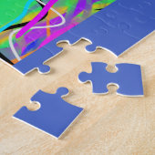LANGHARIGE ZWARTE & ELOK DOXIE LEGPUZZEL (Zijkant)