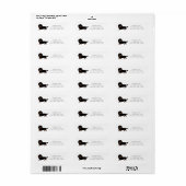 Langharige zwarte en bruine Dachshund 1 Etiket (Full Sheet)