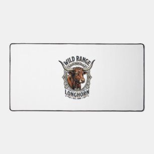Langhoornstier Grafische Vintage Gravure Western K Bureaumat