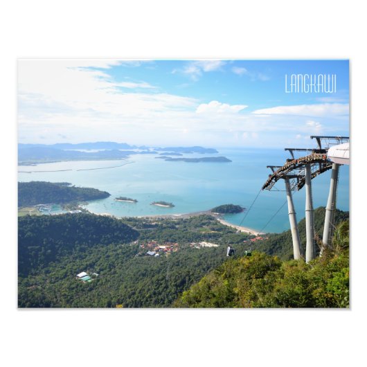 Langkawi Cable Car Aeriel Uitzicht Travel Souvenir Foto Afdruk (Voorkant)