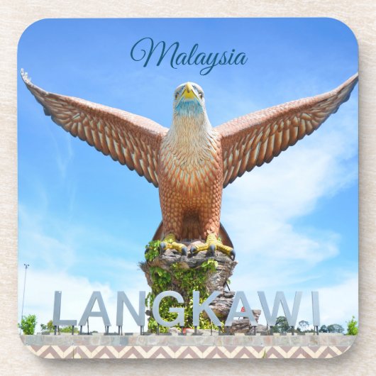 Langkawi Eagle Status Landmark Maleisië Souvenir Bier Onderzetter (Voorkant)