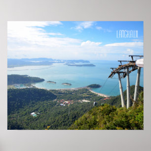 Langkawi Kabelbaan Bergzicht Reis Souvenir Poster