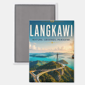 🌿 Langkawi Maleisië Eiland Avontuur 🌉 Magneet (Voorkant / Achterkant)
