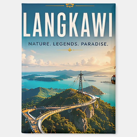 🌿 Langkawi Maleisië Eiland Avontuur 🌉 Magneet (Voorkant)