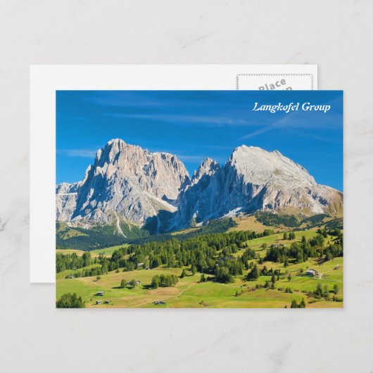 Langkofel Group in South Tyrol, Italië Briefkaart (Voorkant / Achterkant)