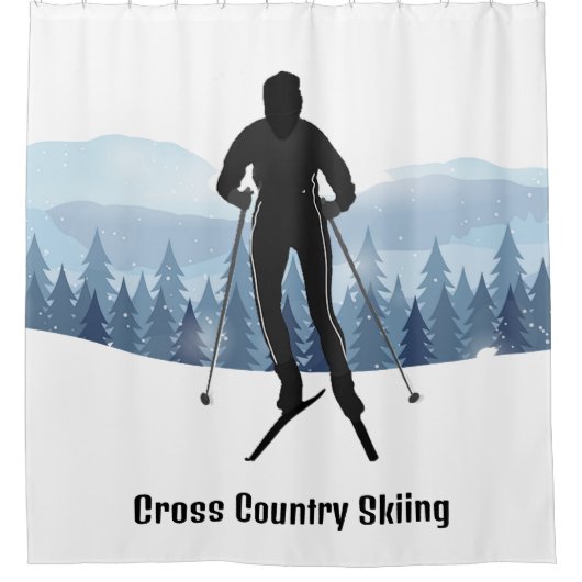 langlauf ontwerp douchegordijn (Voorkant)