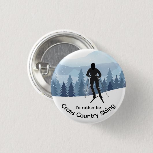 langlauf ontwerp ronde button 3,2 cm (Voorkant /achterkant)