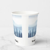 Langlaufen Design Paper Cup Papieren Bekers (Rechts)
