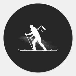Langlaufen, Langlaufen met Fu Ronde Sticker