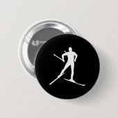 Langlaufen Ronde Button 5,7 Cm (Voorkant /achterkant)