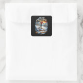 Langlaufen Vierkante Sticker (Tas)