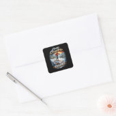 Langlaufen Vierkante Sticker (Envelop)