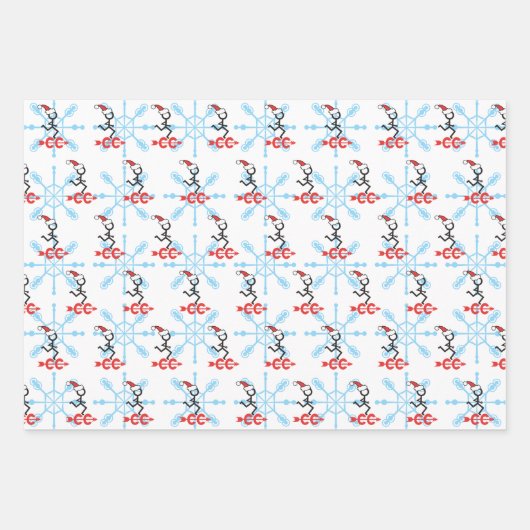 Langlaufloipeler Snowflake © Inpakpapier Vel (Voorkant 2)