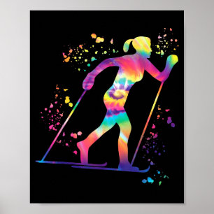 Langlaufskiër nordic xc skiën  poster