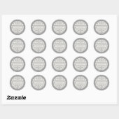 Langlevendigheid | Geweldige Chinees karakter Ronde Sticker (Vel)