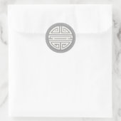 Langlevendigheid | Geweldige Chinees karakter Ronde Sticker (Tas)