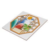 Langlevendigheid tegel tegeltje (Zijkant)