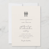 Langley bruiloft uitnodiging twee bruidegoms