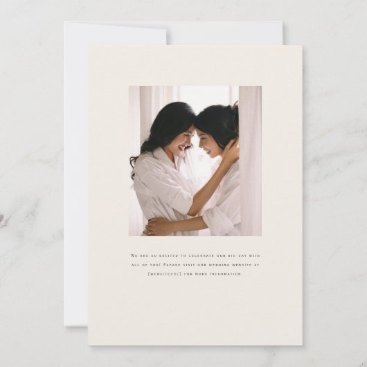 Langley bruiloft uitnodiging twee bruiden (Achterkant)