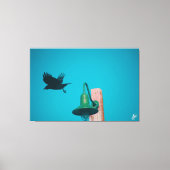 Langley Crow op Light Post Series #10 Canvas Afdruk (Voorkant)