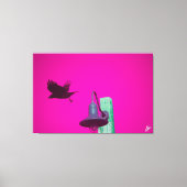 Langley Crow op Light Post Series #12 Canvas Afdruk (Voorkant)