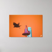 Langley Crow op Light Post Series #2 Canvas Afdruk (Voorkant)