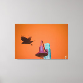 Langley Crow op Light Post Series #2 Canvas Afdruk