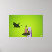 Langley Crow op Light Post Series #5 Canvas Afdruk (Voorkant)