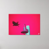 Langley Crow op Light Post Series #6 Canvas Afdruk (Voorkant)