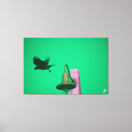 Langley Crow op Light Post Series #7 Canvas Afdruk