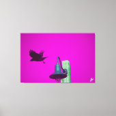 Langley Crow op Light Post Series #8 Canvas Afdruk (Voorkant)