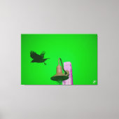 Langley Crow op Light Post Series #9 Canvas Afdruk (Voorkant)