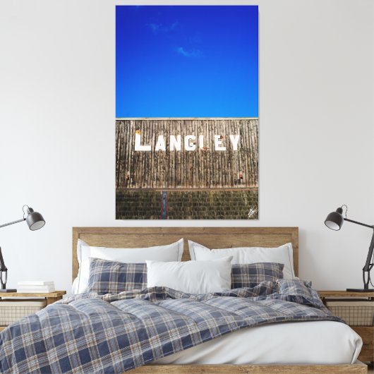 Langley Downtown #2 Canvas Afdruk (Insitu (Slaapkamer))