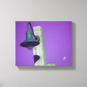 Langley lantaarnpaal paars groene kleur kunst canvas afdruk