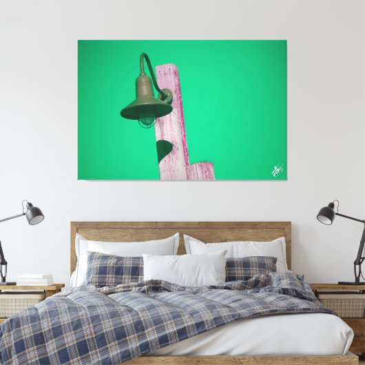 Langley Light Post serie #10 Canvas Afdruk (Insitu (Slaapkamer))