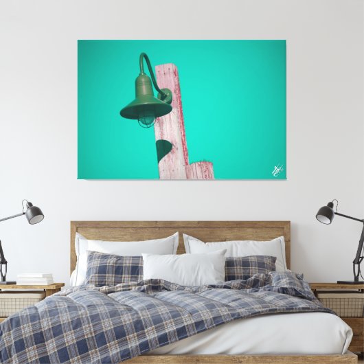 Langley Light Post serie #11 Canvas Afdruk (Insitu (Slaapkamer))