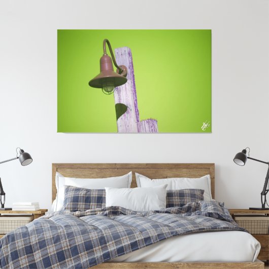 Langley Light Post serie #2 Canvas Afdruk (Insitu (Slaapkamer))