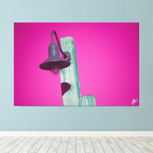 Langley Light Post serie #5 Canvas Afdruk (Insitu (Houten vloer))