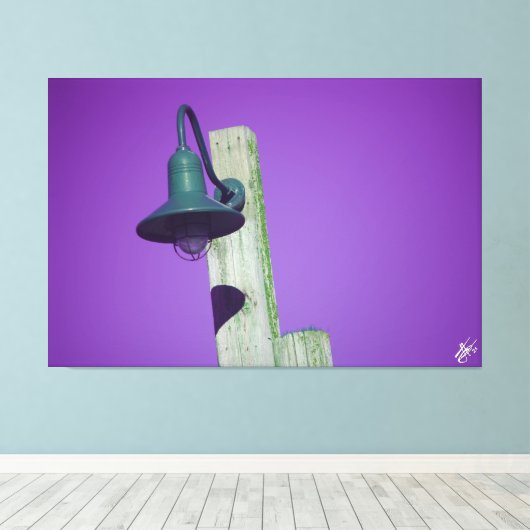 Langley Light Post serie #7 Canvas Afdruk (Insitu (Houten vloer))