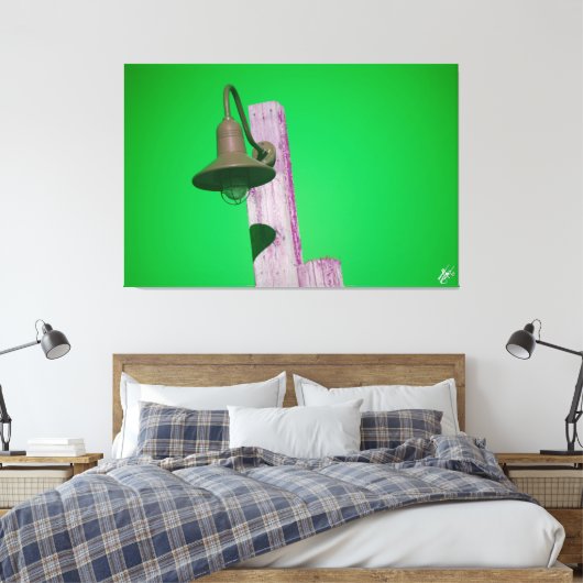 Langley Light Post serie #8 Canvas Afdruk (Insitu (Slaapkamer))