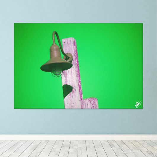 Langley Light Post serie #8 Canvas Afdruk (Insitu (Houten vloer))