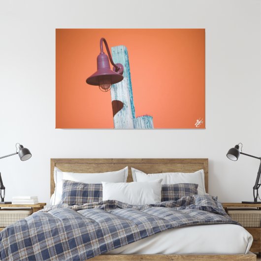 Langley Light Post serie #9 Canvas Afdruk (Insitu (Slaapkamer))