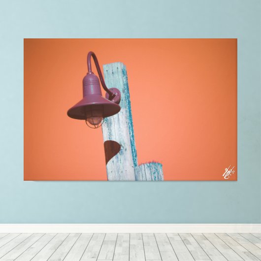 Langley Light Post serie #9 Canvas Afdruk (Insitu (Houten vloer))