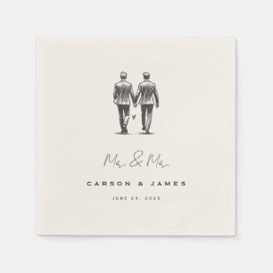 Langley Mr. & Mr. Wedding Servet