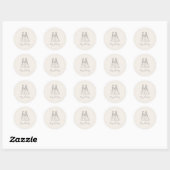 Langley Mrs. Wedding Ronde Sticker (Vel)