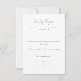 Langley Portrait Wedding RSVP Kaart